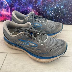Brooks Glycerin GTS 19 Gray Running Shoes Men Sz 9 Wide (2E) 1103572E095
